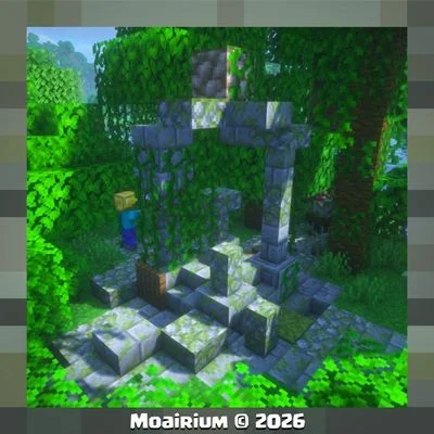 Ancient Jungle Mossy Well — древний колодец для Minecraft